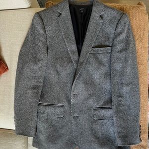 $395 J. CREW LUDLOW GREY WOOL TWEED JACKET BLAZER COAT 36S suit sport